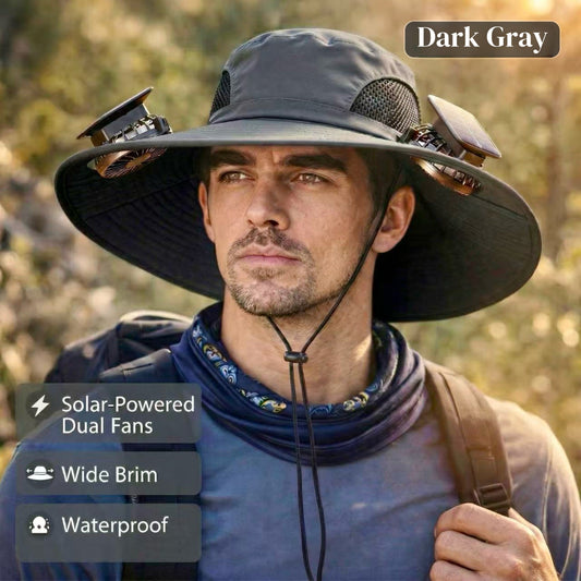 Pro Series Solar Cooling Hat | Full-Coverage UV Shield for All-Day Outdoor Comfort-Solar-Powered Cooling Hat