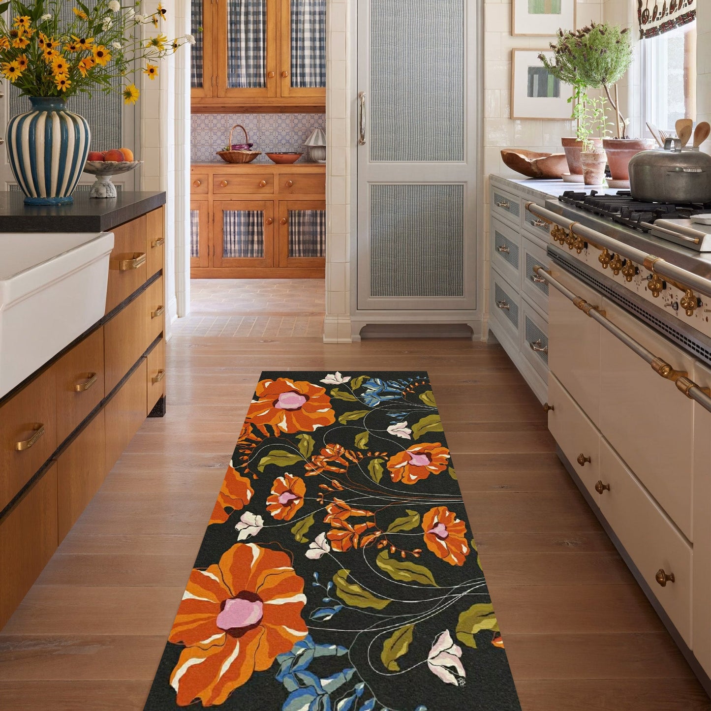 Vintage Flower Runner Rug