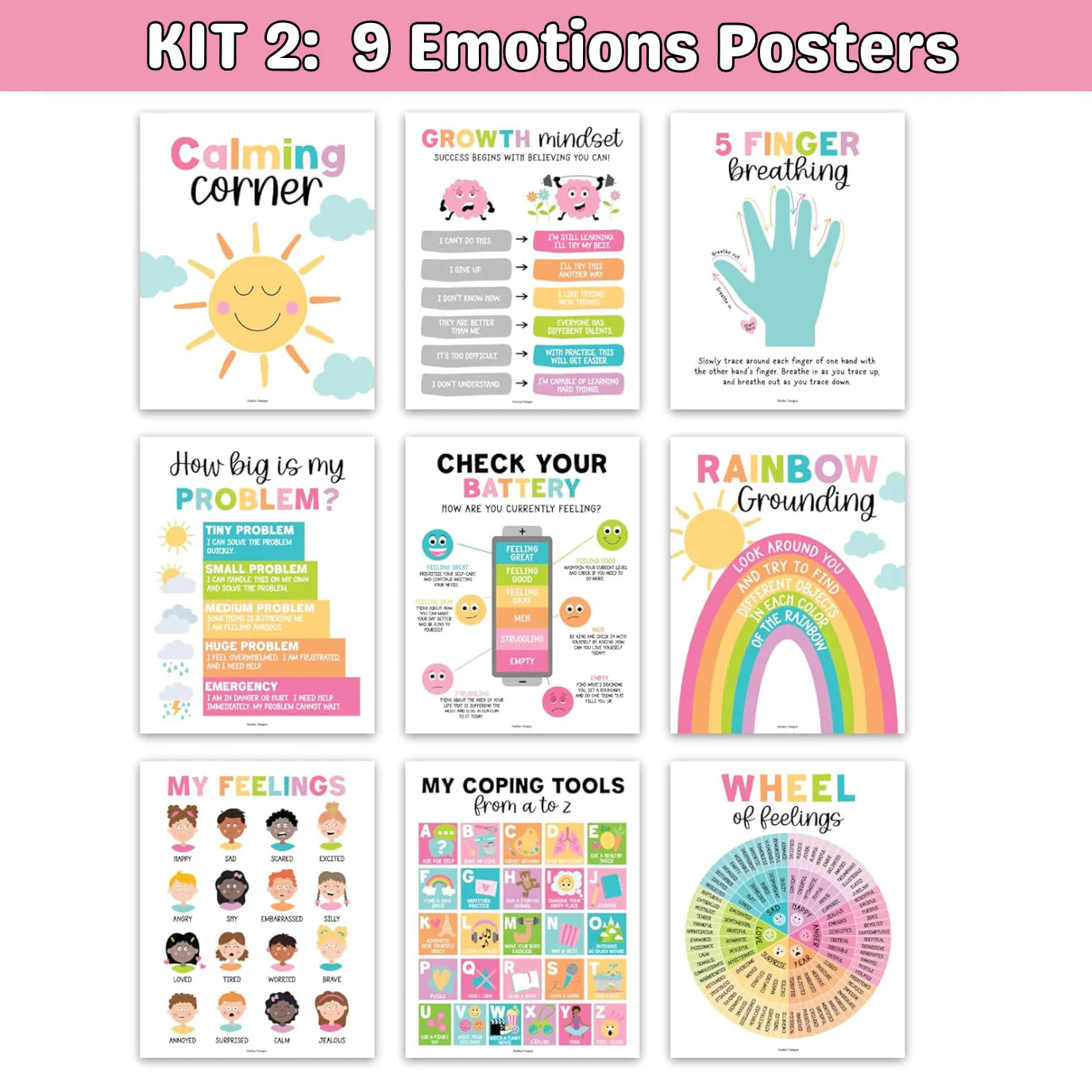 Kids Early Learning Educational Poster Bundle&nbsp