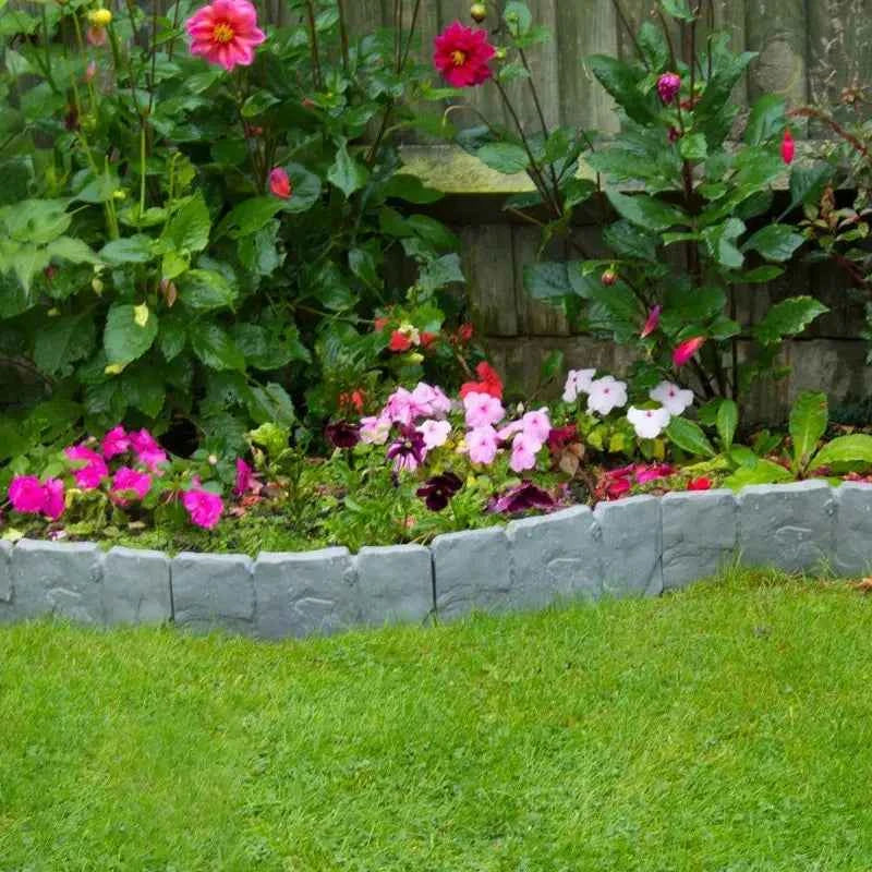 🔥🌟 Hot Offer -Realistic Faux Stone Garden Edging  Flexible Interlocking Lawn & Landscape Border 🔔✨