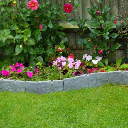 🔥🌟 Hot Offer -Realistic Faux Stone Garden Edging  Flexible Interlocking Lawn & Landscape Border 🔔✨