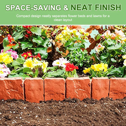 🔥🌟 Hot Offer -Realistic Faux Stone Garden Edging  Flexible Interlocking Lawn & Landscape Border 🔔✨