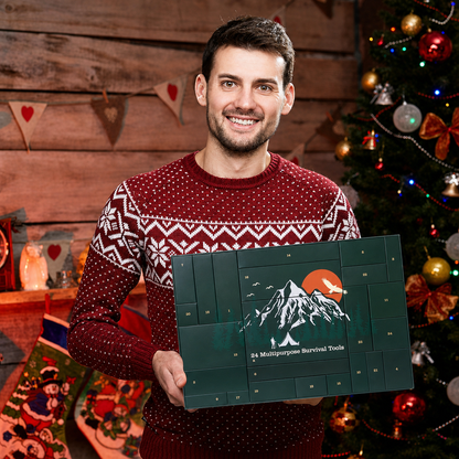 🎁24-Day Survival Advent Calendar-Emergency Gear Countdown Gift Set