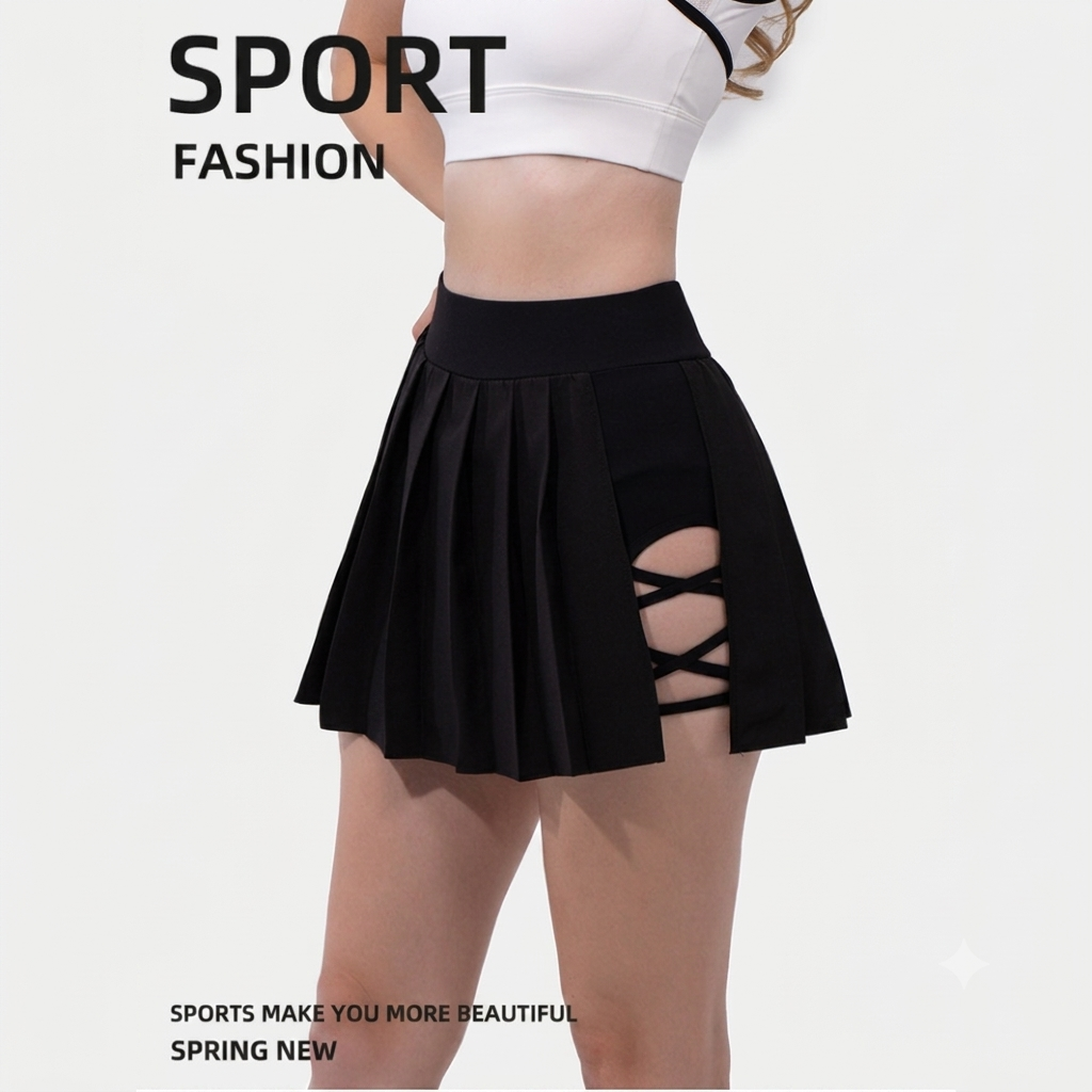 🔥 FLASH SALE⚡The Side-Lace Sports Skirt-Showcases Your Tattoos Sensually With ZERO Flash Risk! 🙅‍♀️✨