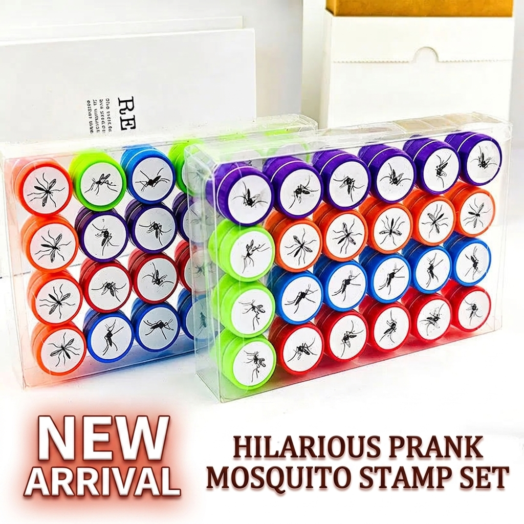 Only $0.80 Per Stamp!🔥 HOT SALE: The Ultimate 24-Piece Mosquito Prank Stamp Set – Fool Your Friends & Trigger Hilarious Reactions! 🦟