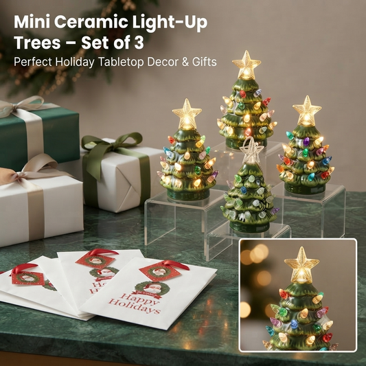 🔥 Hot Sale | Christmas Set of 4 Mini Nostalgic Tree Ornaments with Gift Bags