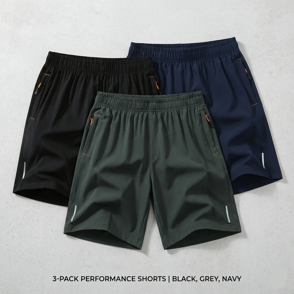 👖☀️ Summer Casual Men’s solid-color shorts with zippered pockets