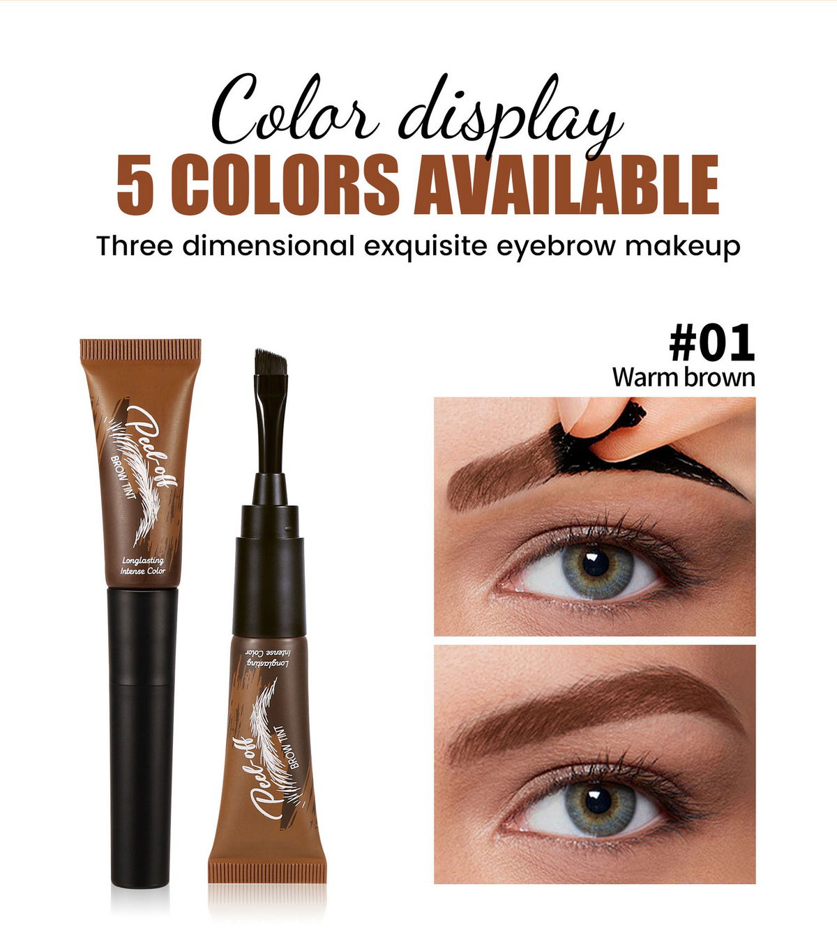 ✨ Peel-Off Eyebrow Tint Gel – Up to 7-Day Natural Brow Color