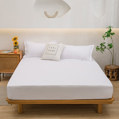 DECOR 4 Pcs Solid Bed Sheets - Brushed Microfiber Set