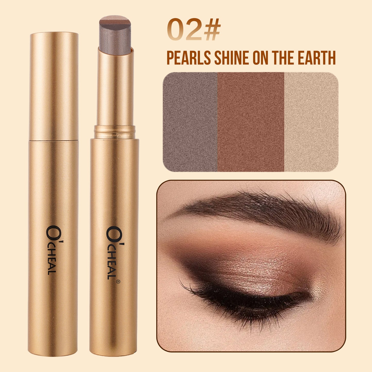 😍 Trending Now – 3 Color Eyeshadow Stick | Create Stunning Gradient Eyes Instantly