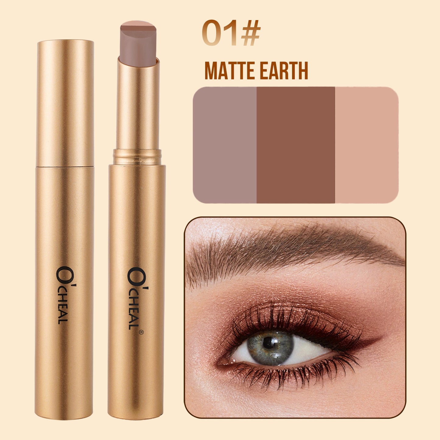 😍 Trending Now – 3 Color Eyeshadow Stick | Create Stunning Gradient Eyes Instantly