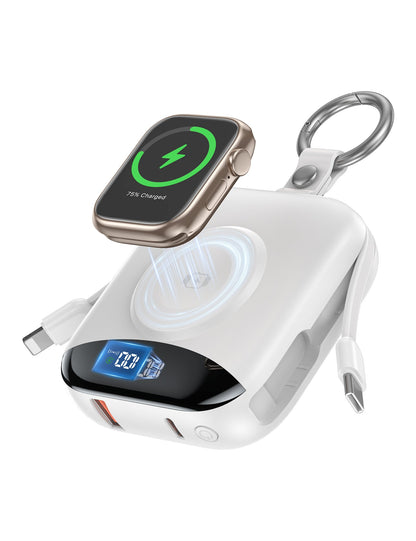 ⚡ 10000mAh 3-in-1 Mini Portable Charger – Phone, Watch & Earbud Power Bank