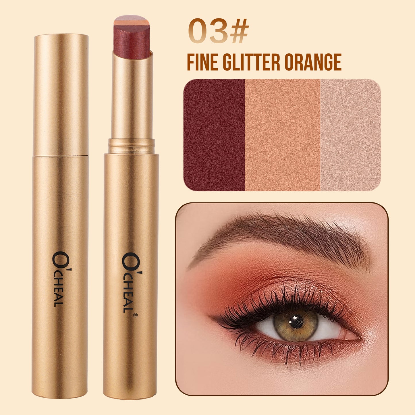 😍 Trending Now – 3 Color Eyeshadow Stick | Create Stunning Gradient Eyes Instantly