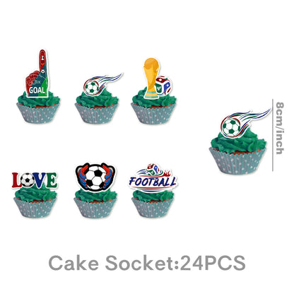 2026 World Soccer Party Decorations, 154 Pcs Party Kit for Party, Serve 10