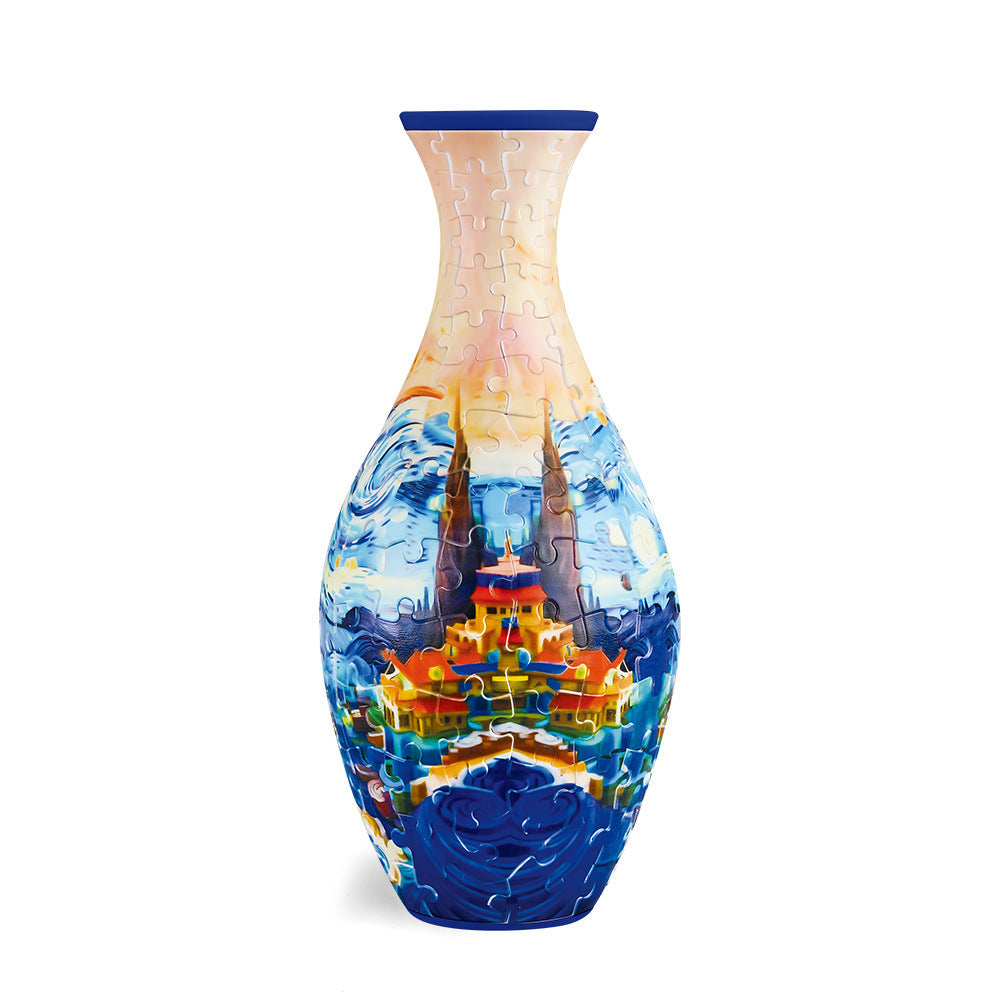 Elegant 3D puzzle vase - Suitable for real flowers🌸