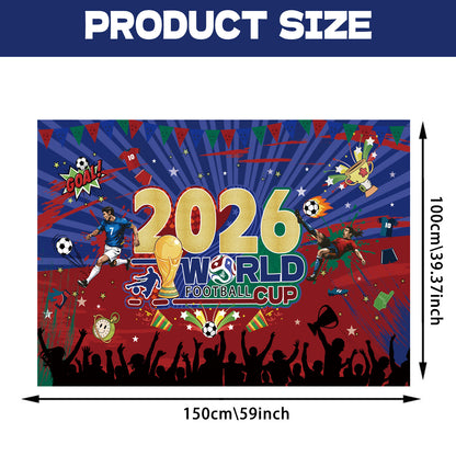 2026 World Soccer Party Decorations, 154 Pcs Party Kit for Party, Serve 10