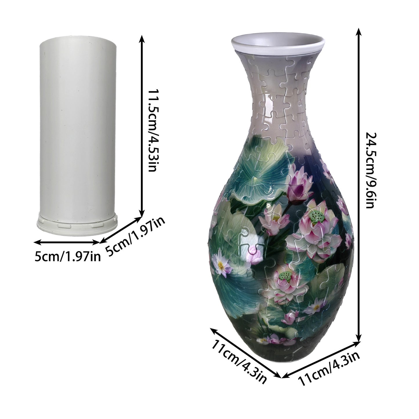 Elegant 3D puzzle vase - Suitable for real flowers🌸