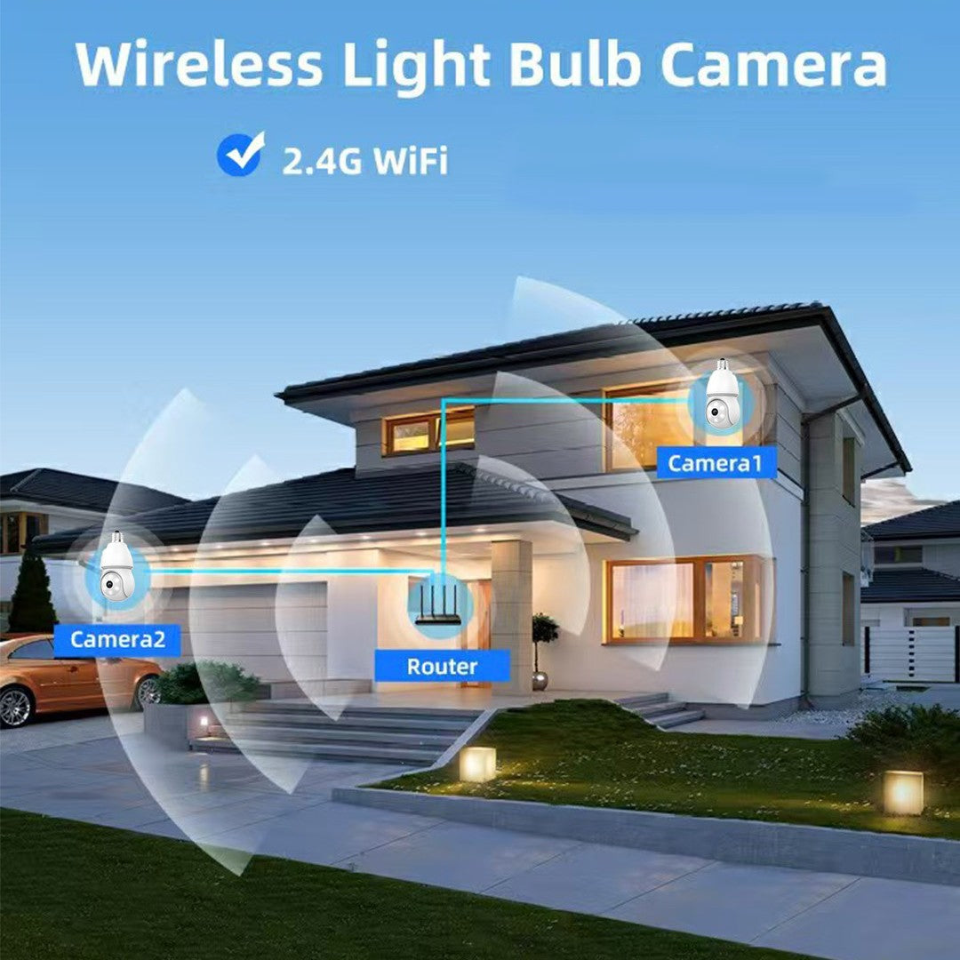 Light Bulb Security Cam - 2K WiFi Indoor/Outdoor