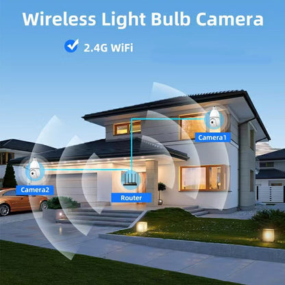 Light Bulb Security Cam - 2K WiFi Indoor/Outdoor