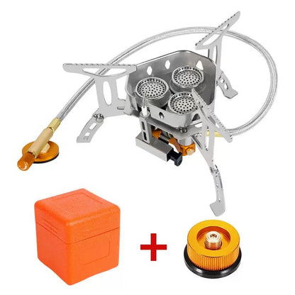 📢📢50% OFF !! ⏰Camping Gas Burner – 5800W, Piezo Ignition, Windproof 🔥