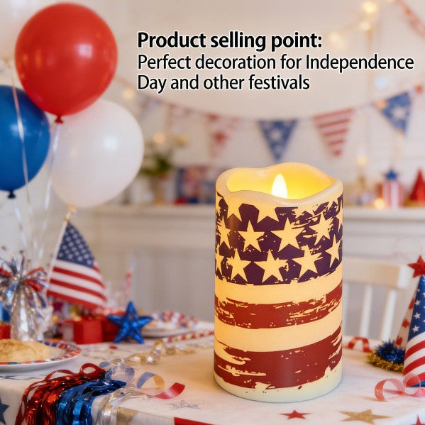 🇺🇸 3-Piece Set - Patriotic Flameless Candles