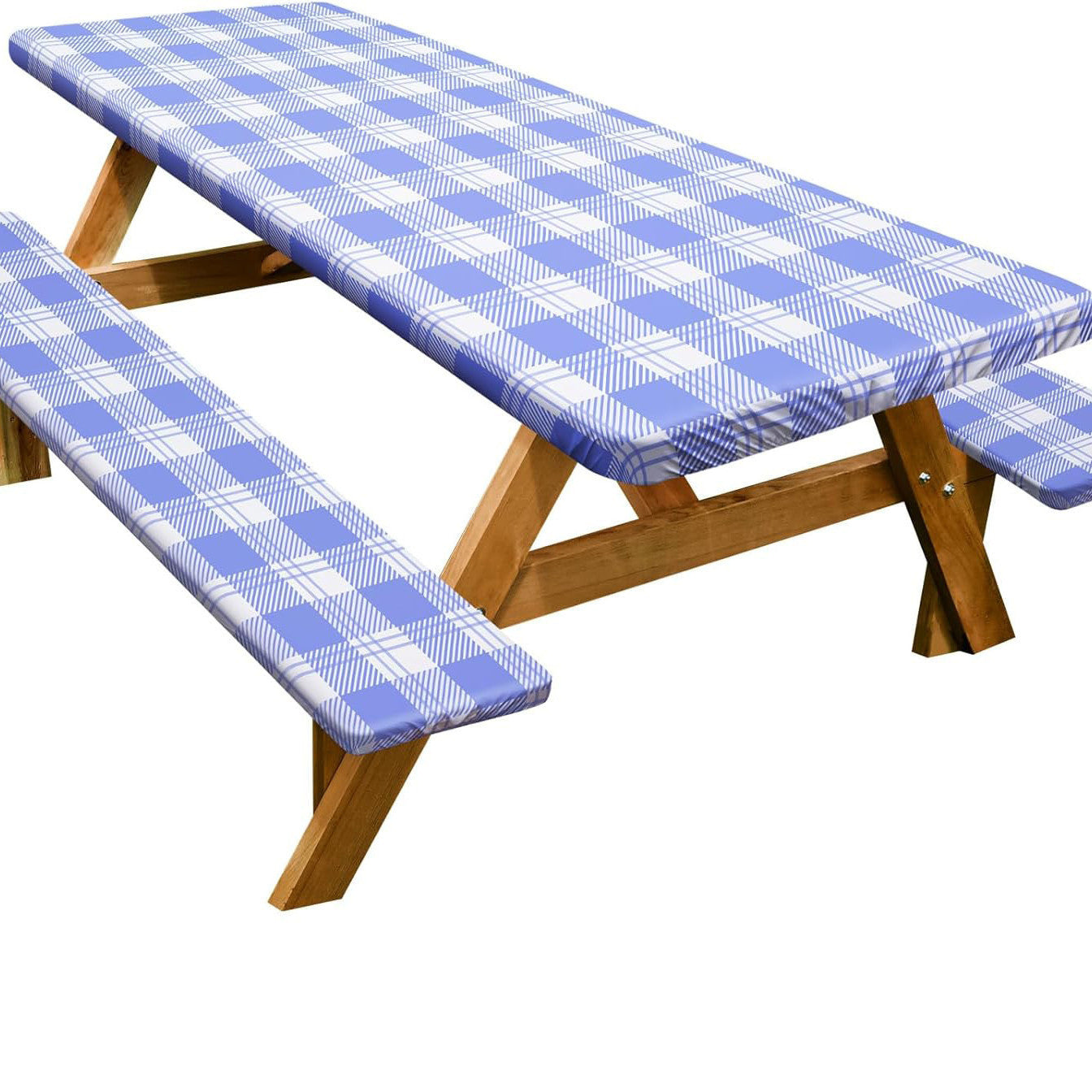 🧺Stretch Picnic Tablecloth Set | Bench Covers + Carry Bag Included 👜