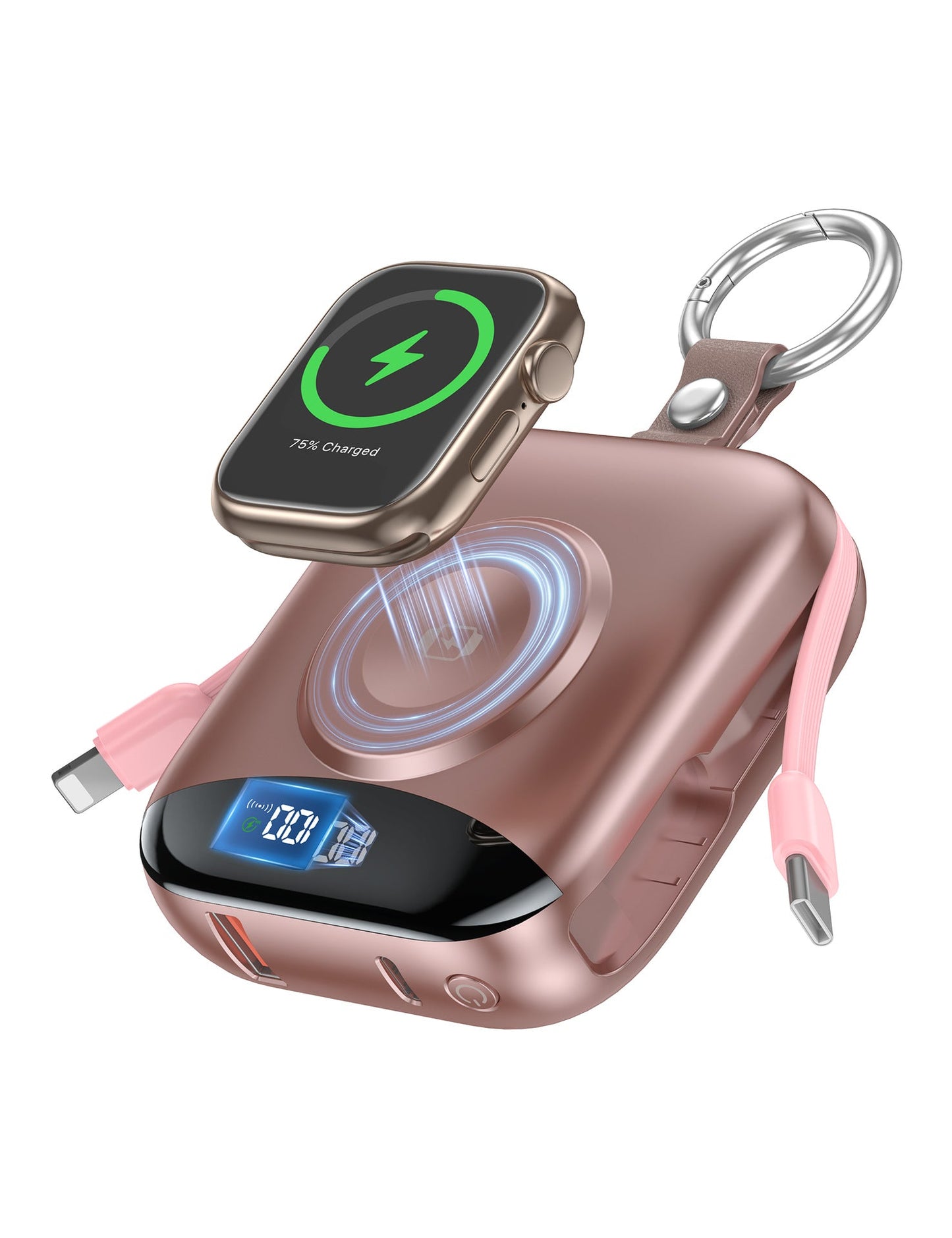 ⚡ 10000mAh 3-in-1 Mini Portable Charger – Phone, Watch & Earbud Power Bank