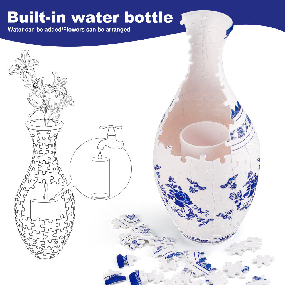 Elegant 3D puzzle vase - Suitable for real flowers🌸