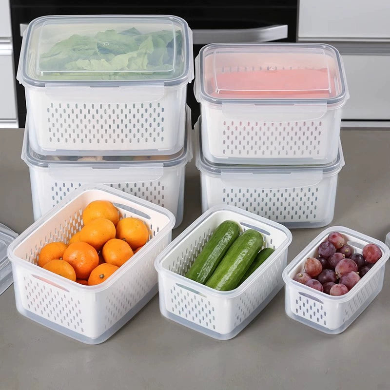 4-in-1 Functionality Food Storage Containers Stackable, Space-Saving Design
