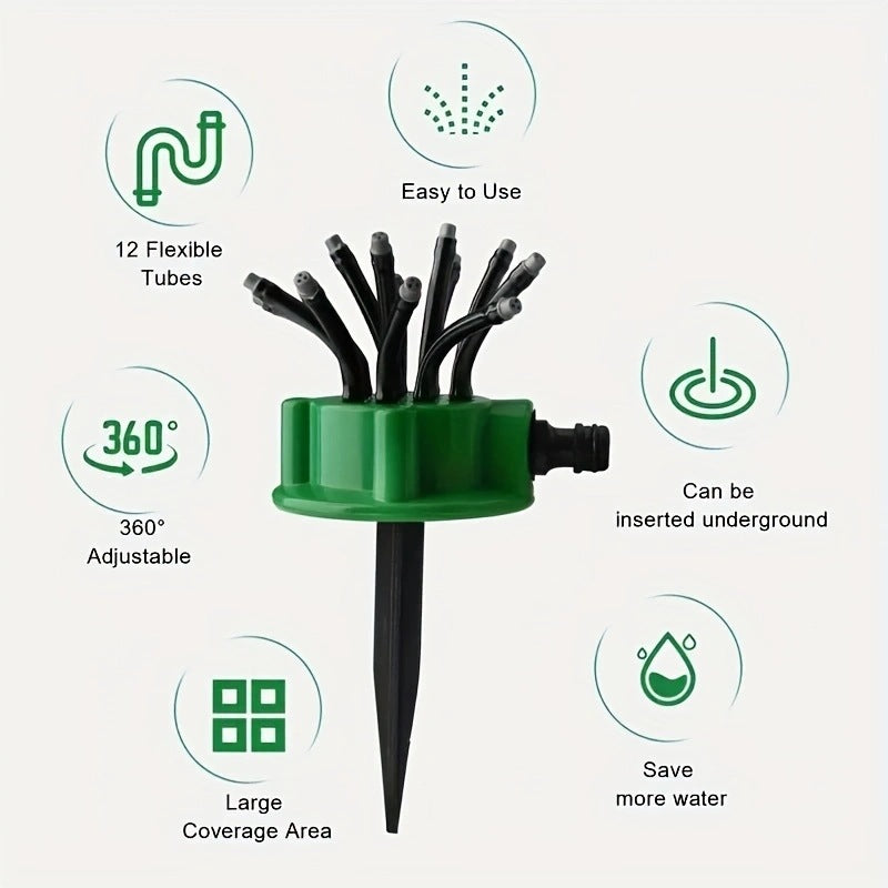 360° Coverage Precision Garden Irrigation Sprinkler