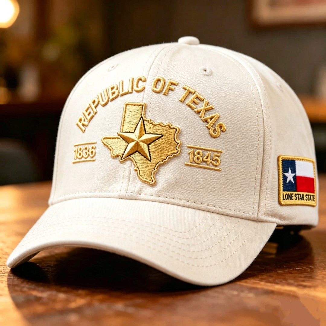 🔥Republic of Texas Embroidered Cap  🎁 Free Honor Coin With Every Cap Purchase