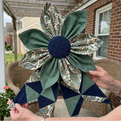 The Heritage Bloom Wreath & Bow: Multi-Piece Sewing Template Set
