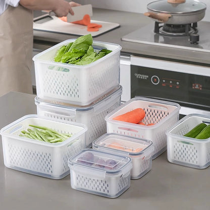 4-in-1 Functionality Food Storage Containers Stackable, Space-Saving Design