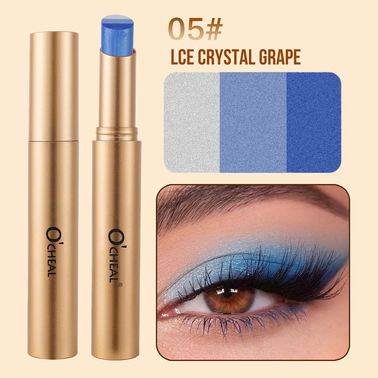 😍 Trending Now – 3 Color Eyeshadow Stick | Create Stunning Gradient Eyes Instantly