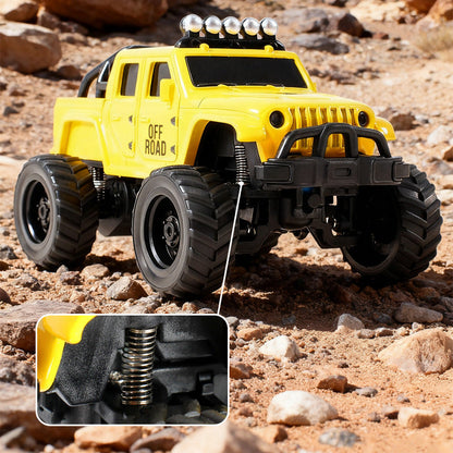 1:64 Mini Desktop Rc Truck-Mini Beast Off-Road Truck with Remote Control