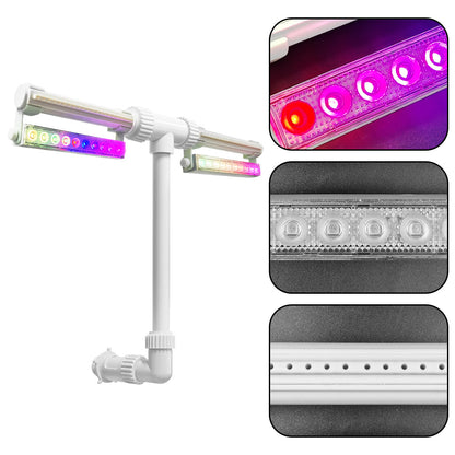 Solar-powered pool fountain with lights, double-arch jet, fountain with changing lights for in-ground and above-ground pools