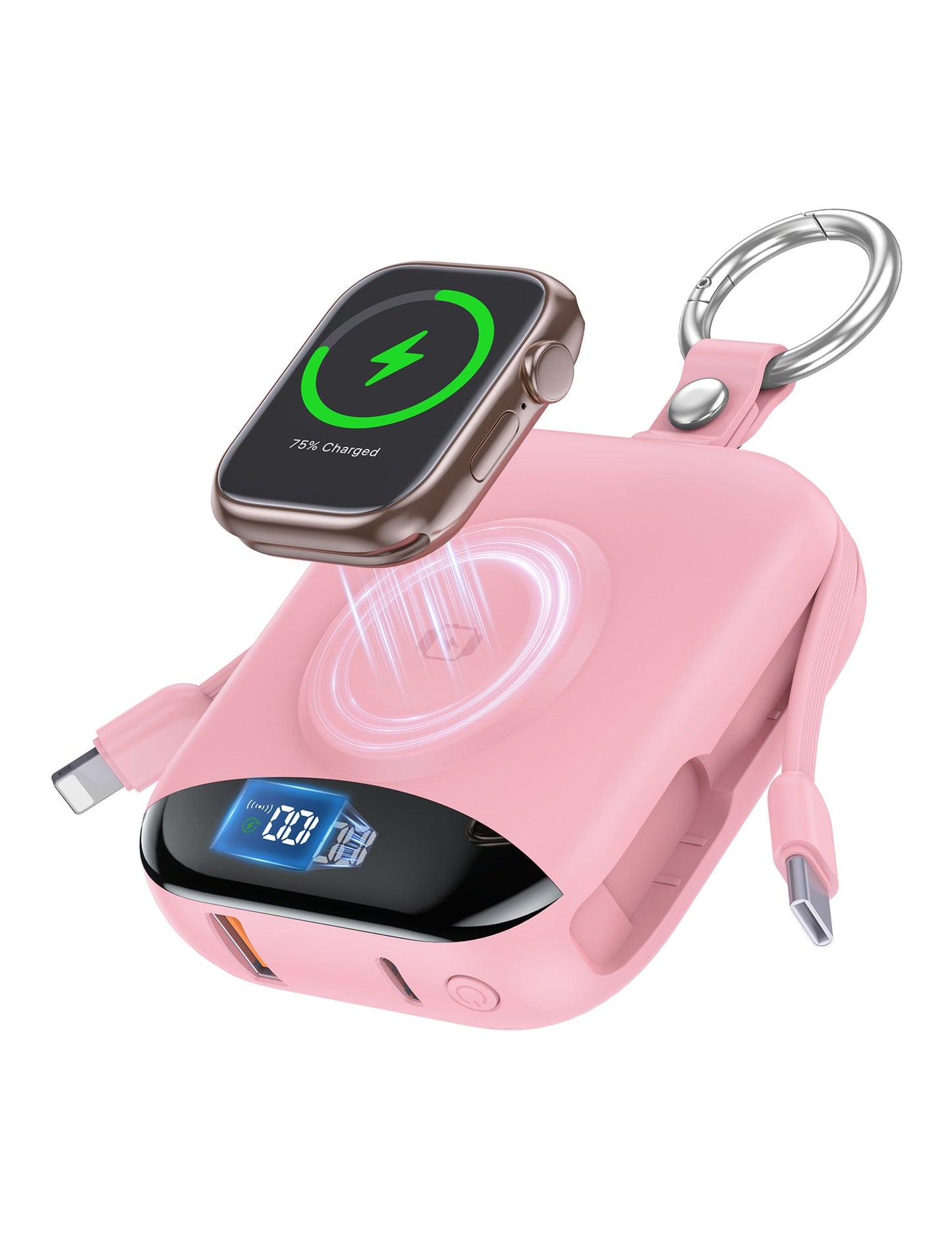 ⚡ 10000mAh 3-in-1 Mini Portable Charger – Phone, Watch & Earbud Power Bank