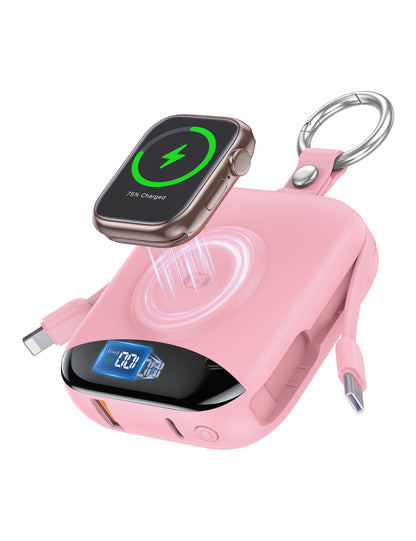 ⚡ 10000mAh 3-in-1 Mini Portable Charger – Phone, Watch & Earbud Power Bank