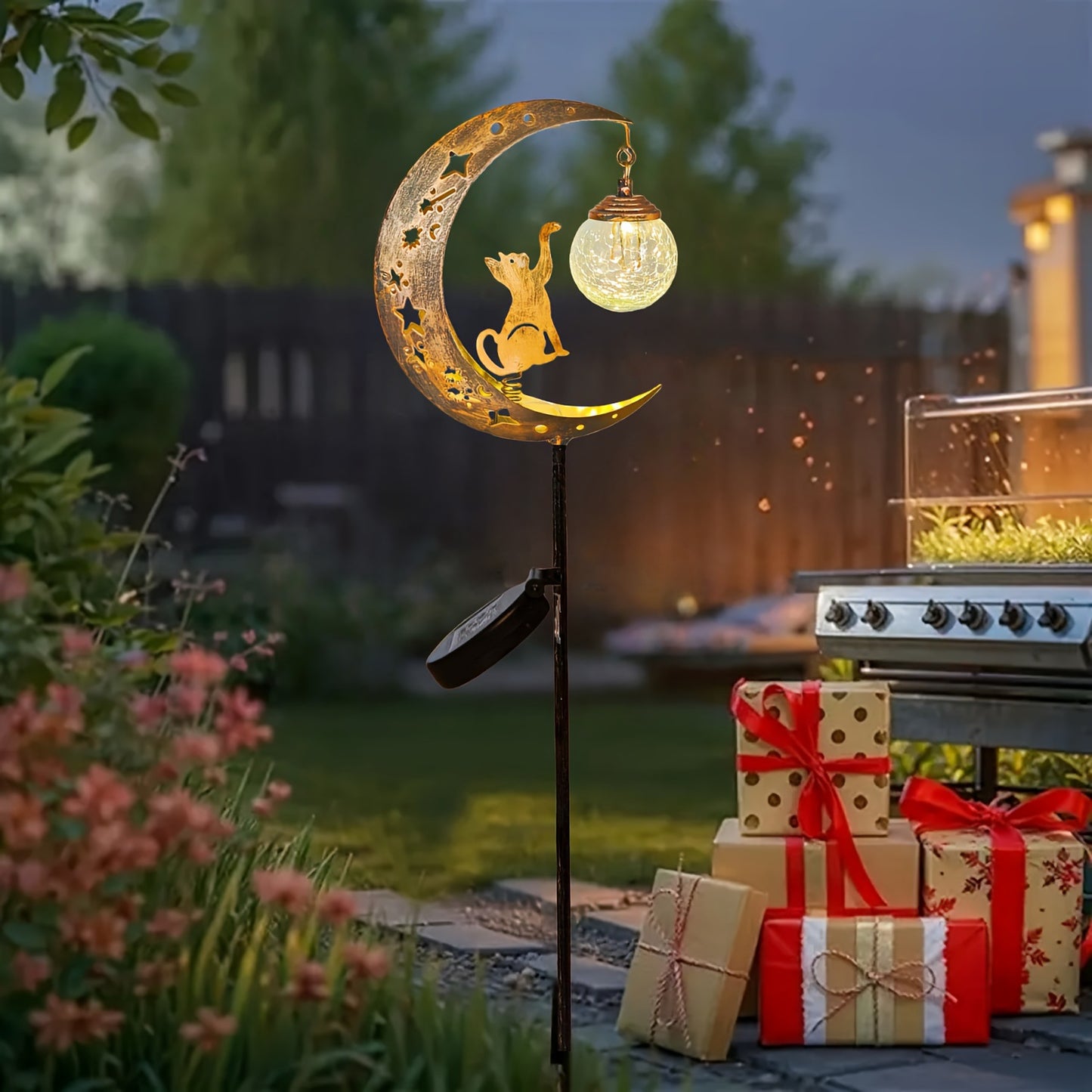 🔥 HOT SALE 50% OFF – Solar Garden Light ✨  Turn Your Dark Backyard Into A Magical Glowing Paradise 🌙
