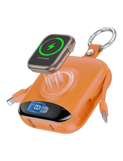 ⚡ 10000mAh 3-in-1 Mini Portable Charger – Phone, Watch & Earbud Power Bank