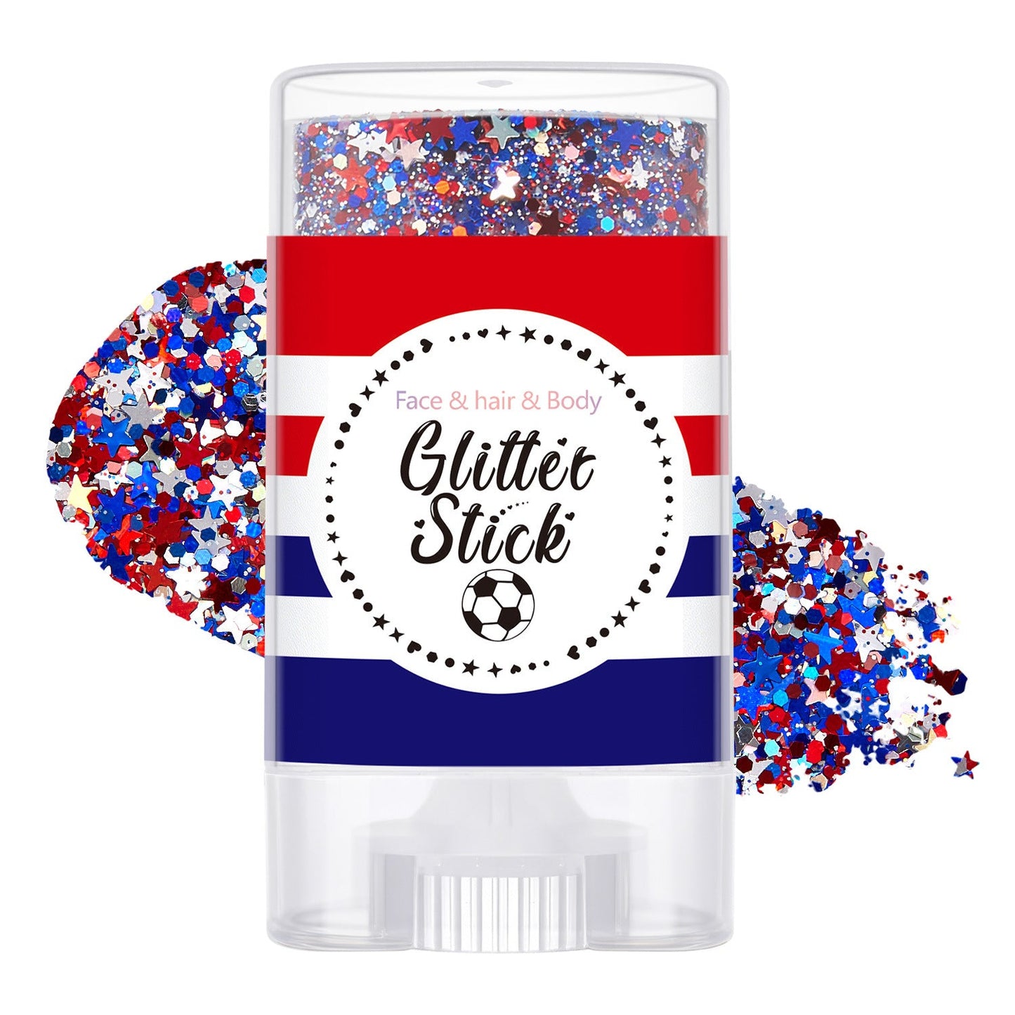🎉 250th Anniversary & World Cup Sale – 70% OFF😍Red, White & Blue Glitter Body Stick