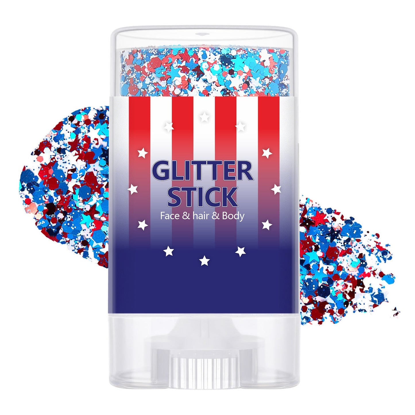 🎉 250th Anniversary & World Cup Sale – 70% OFF😍Red, White & Blue Glitter Body Stick