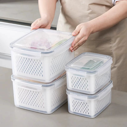 4-in-1 Functionality Food Storage Containers Stackable, Space-Saving Design