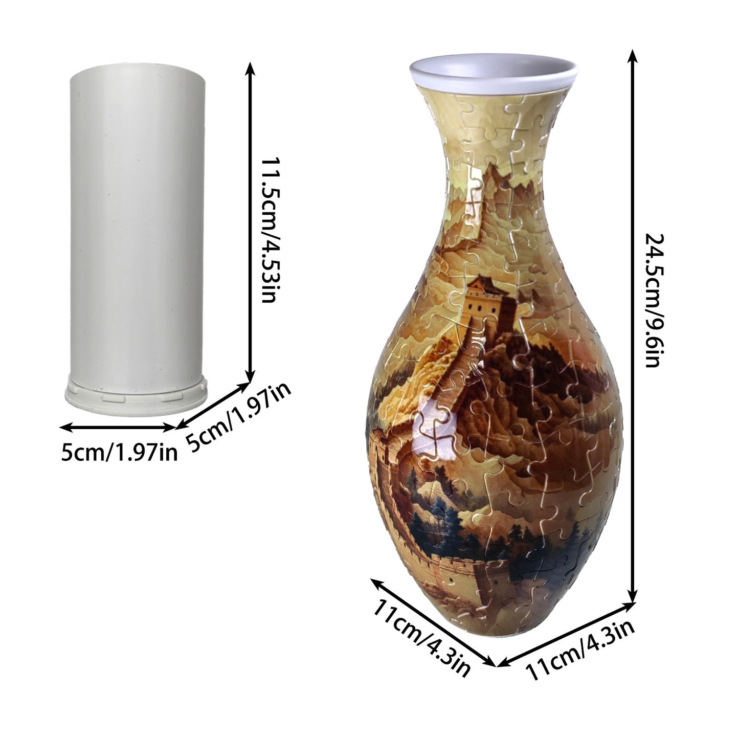 Elegant 3D puzzle vase - Suitable for real flowers🌸