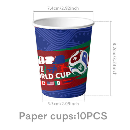 2026 World Soccer Party Decorations, 154 Pcs Party Kit for Party, Serve 10