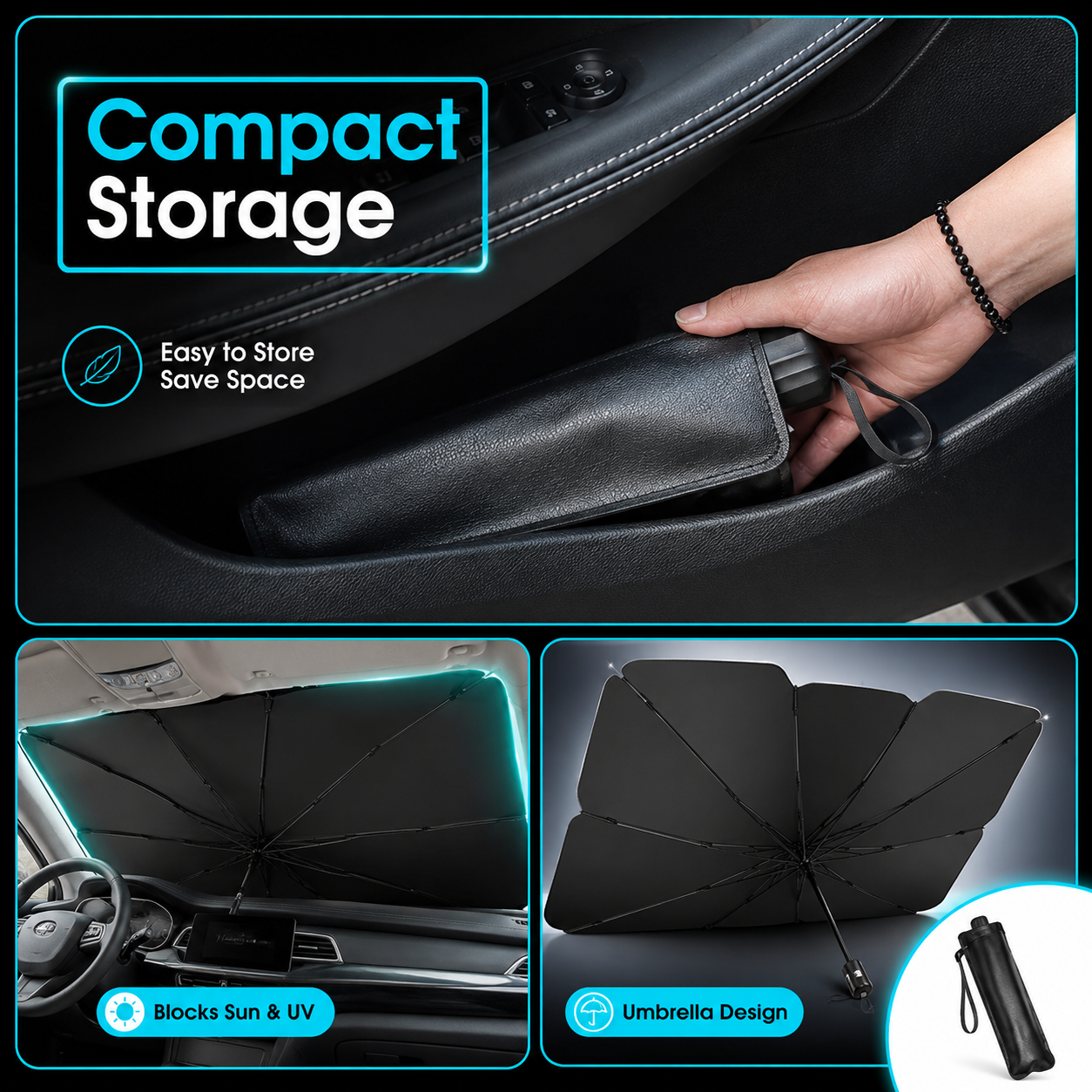 🔥Last Day 49% OFF🚗Car Windshield Sun Shade Umbrella