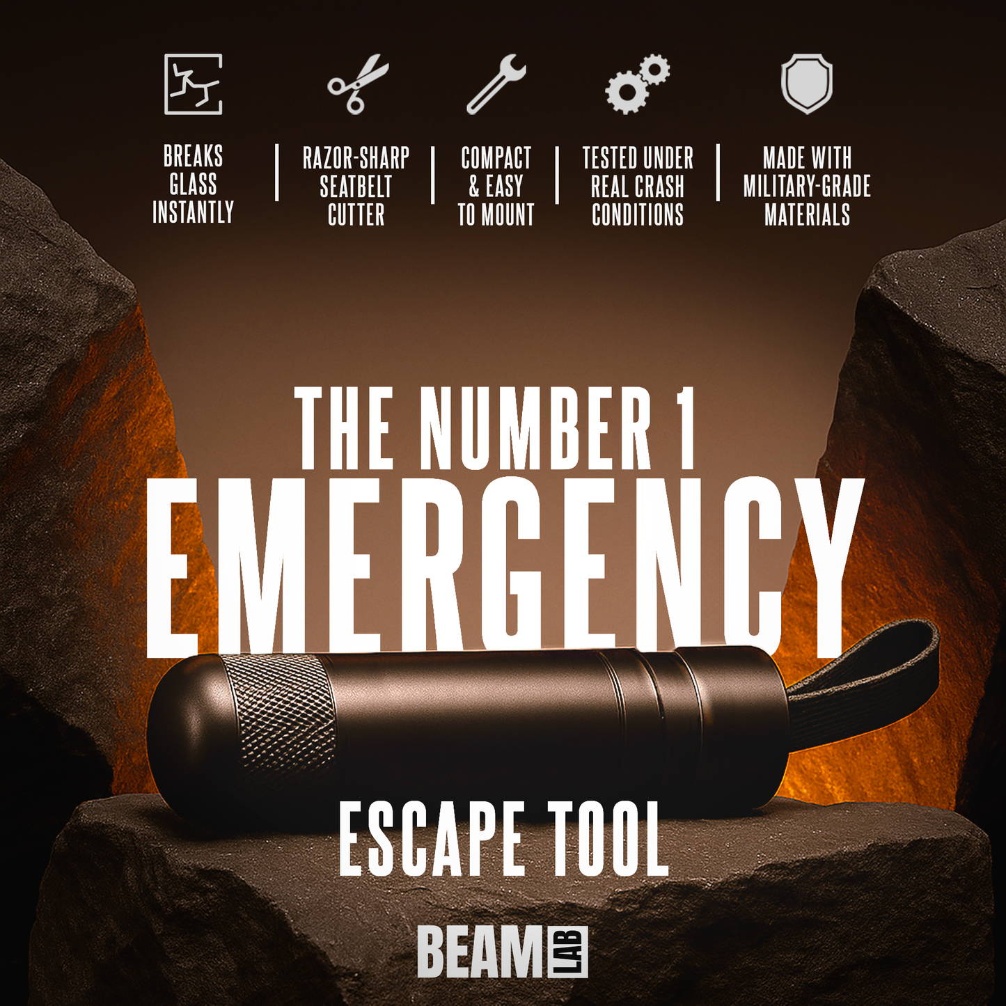 🔨 Flash Sale – 3-in-1 Safety Hammer | Escape Fast When Doors Won't Open