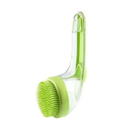 Pet Bath Brush with Shampoo Dispenser - Silicone Massage Grooming Tool for Cats & Dogs