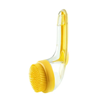 Pet Bath Brush with Shampoo Dispenser - Silicone Massage Grooming Tool for Cats & Dogs