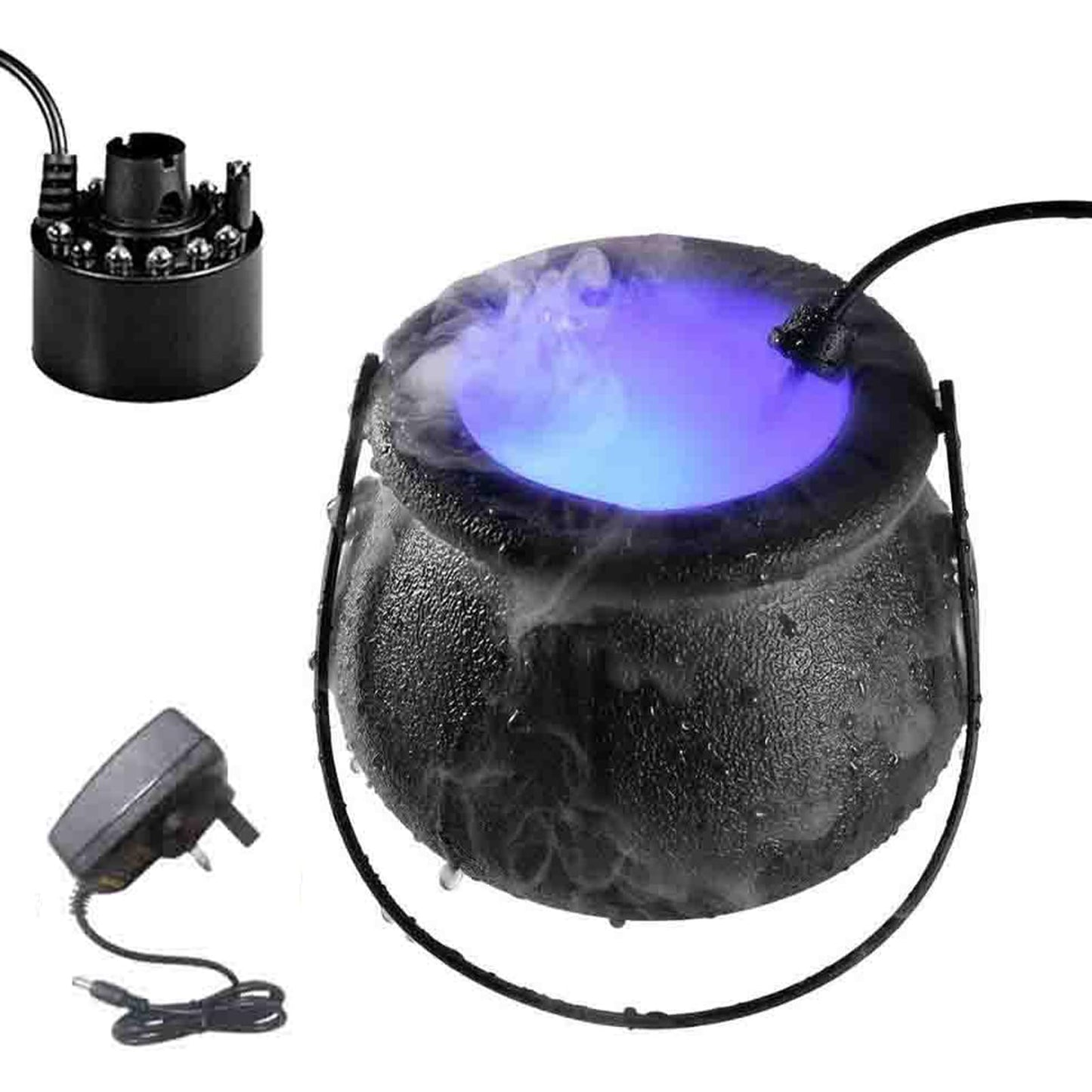 🧙‍♀️ Halloween Witch Cauldron Mist Maker | Bubbling Fog & Color-Changing LED Lights